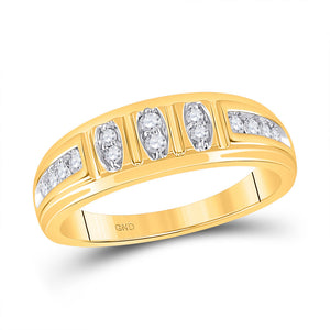 14kt Yellow Gold His Hers Round Diamond Halo Matching Wedding Set 1 Cttw