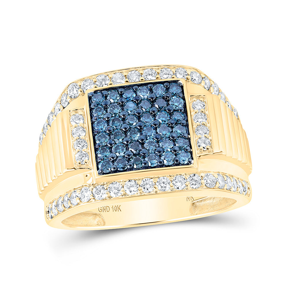 EFFY Collection EFFY® Men's Diamond (3/4 ct. t.w.) Ring in 14k Gold (Also  in Sapphire) - Macy's