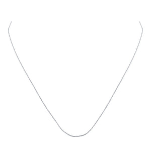 10kt White Gold 18-inch Rope Chain with Spring-ring Closure